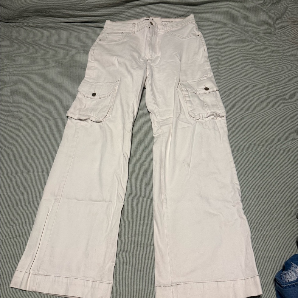 DL1961 Anthropologie Cream Wide Leg Pants